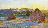 Claude Monet Grainstacks At The End Of Summer Evening Effect painting